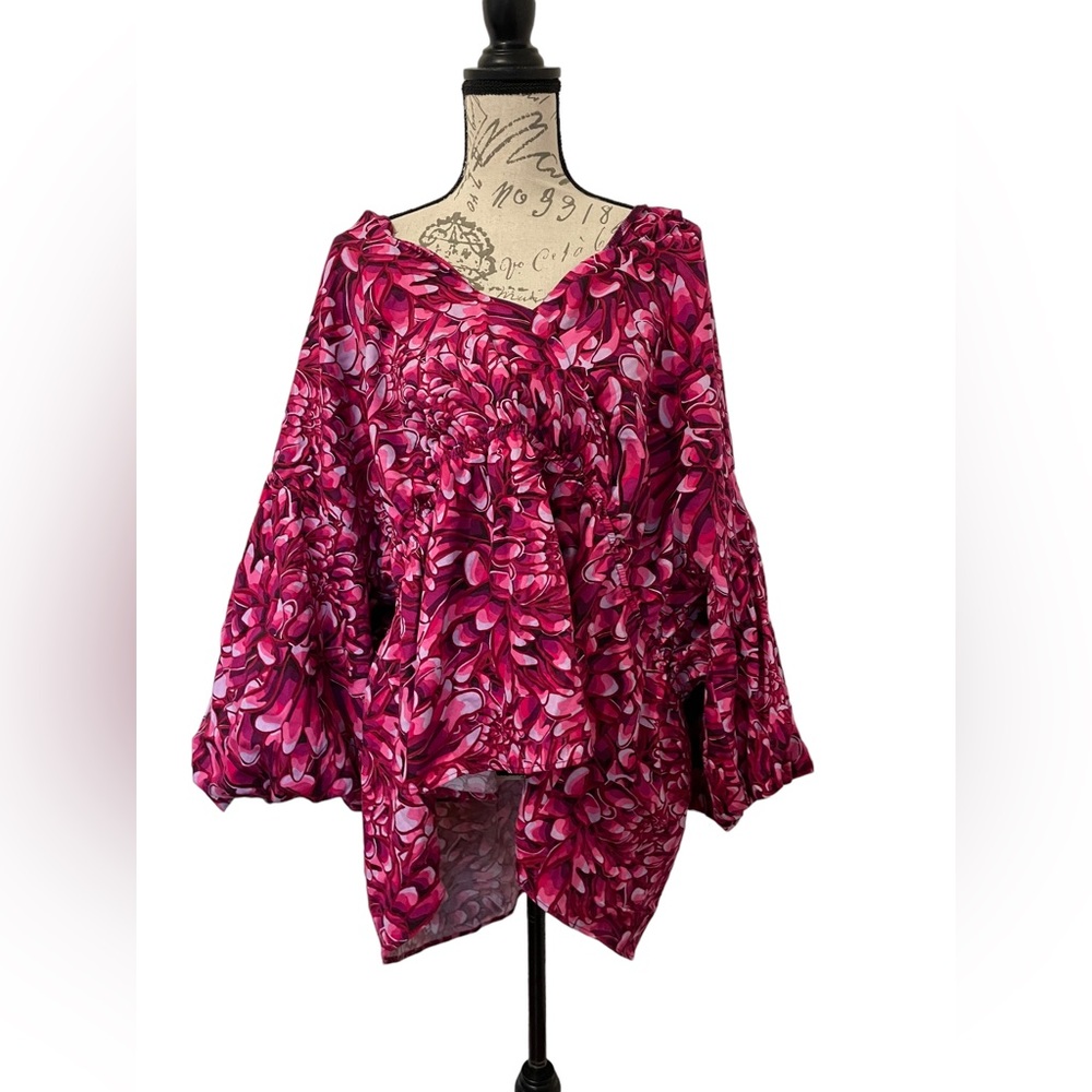 Kika Vargas Women’s blouse 4X Red/Pink